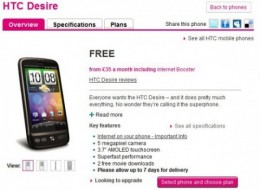 HTC Desire va fi lansat in Marea Britanie pe 29 martie
